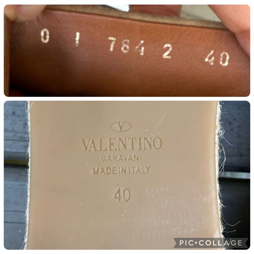 Valentino Garavani Brown Suede Peep Toe Ankle Strap Platform Espadrilles size 40 - Picture 12 of 13